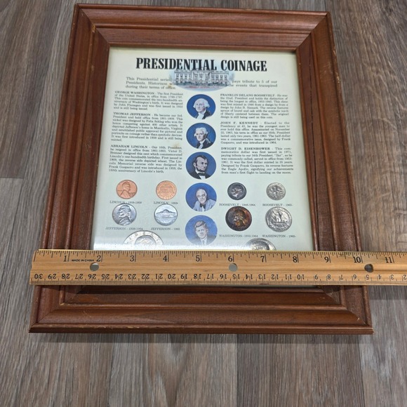 Presidential Coinage Framed Print US Presidents Coin Collection 10 Coins 12x10 - Picture 3 of 16